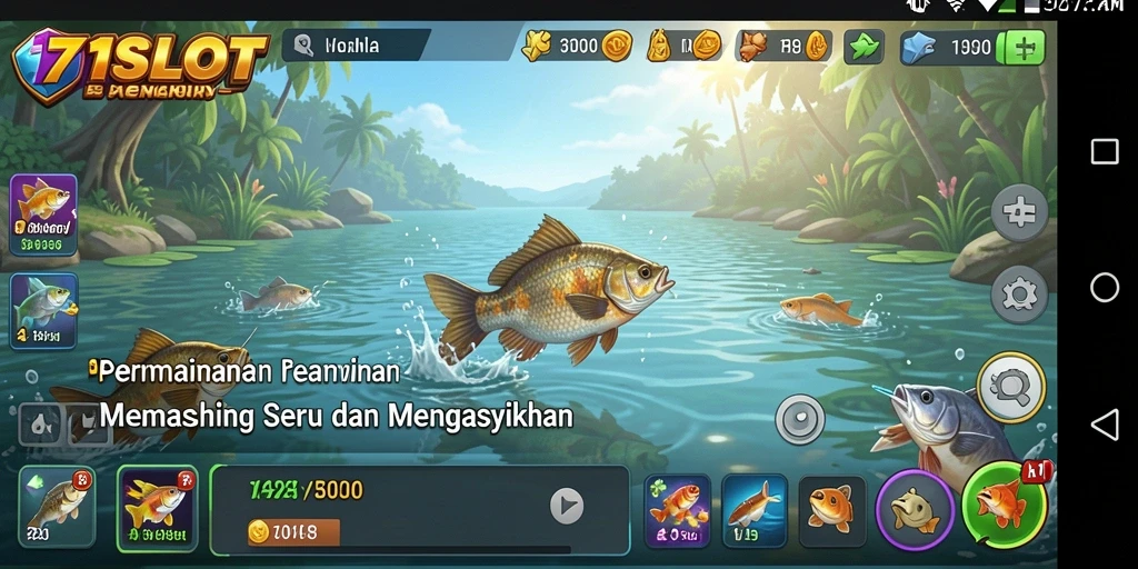 Tampilan gameplay seru dalam permainan memancing 171SLOT.