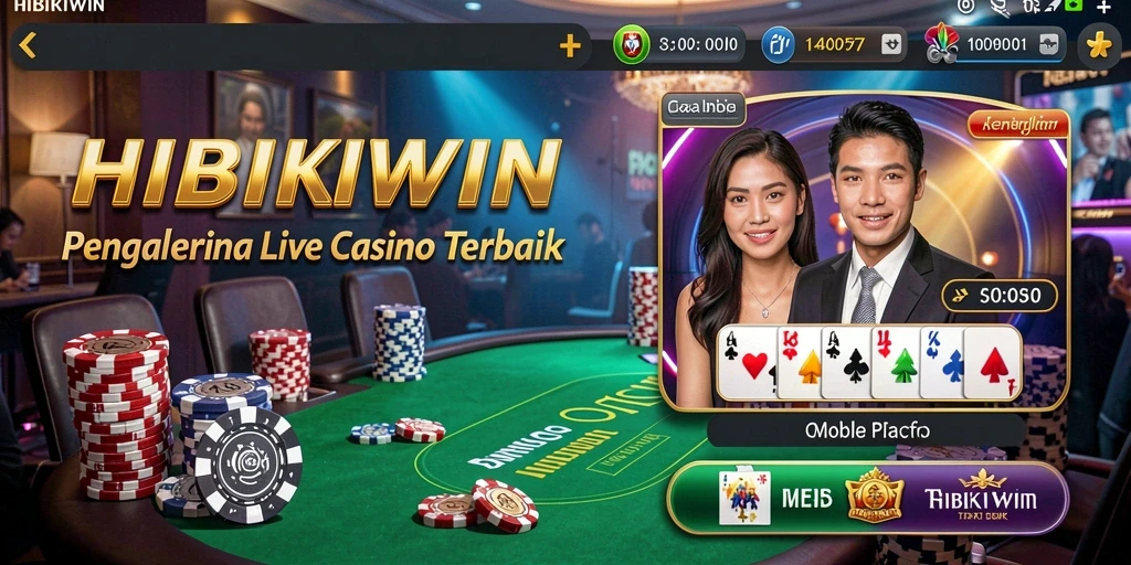 Tampilan gameplay HIBIKIWIN di platform Live Casino.