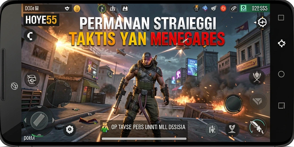 Tampilan gameplay menegangkan dan strategis di HOYE55.