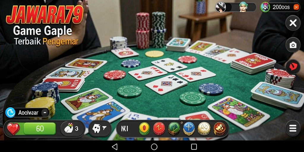 Tampilan menarik dari gameplay Gaple di JAWARA79.