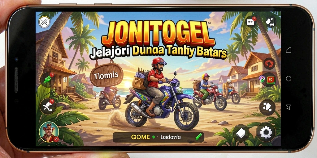 Screenshot gameplay JONITOGEL yang mengeksplorasi dunia terbuka.