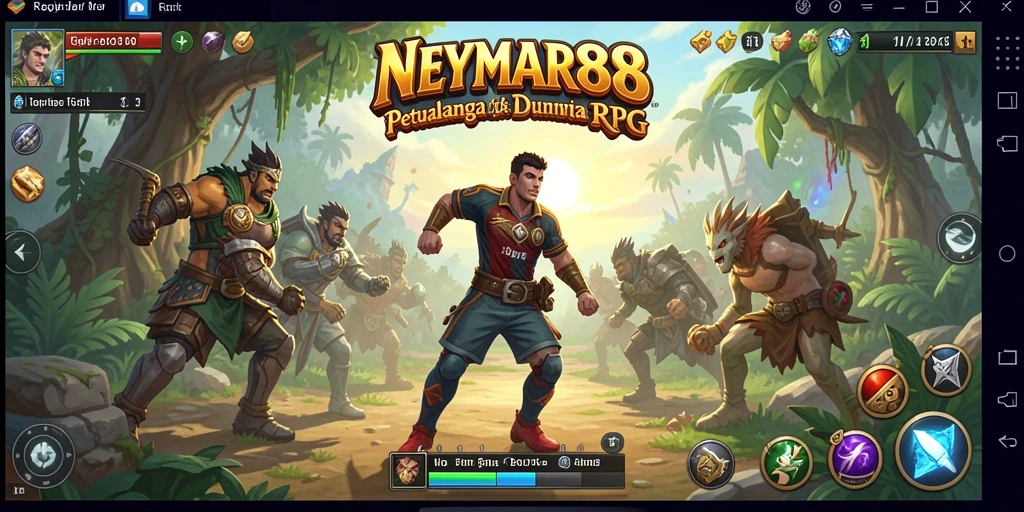 Screenshot menampilkan pertarungan seru dalam game RPG.
