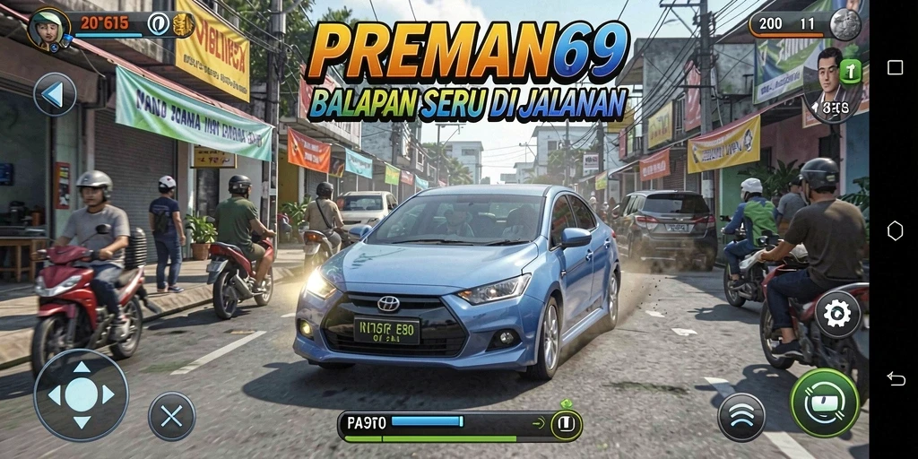 Gameplay Racing yang mengasyikkan di PREMAN69.